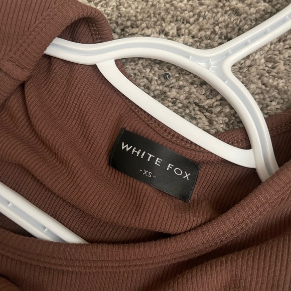 Whitefox Chocolate Brown Play it Loud Drawstring Minidress Size XS - Picture 3 of 4